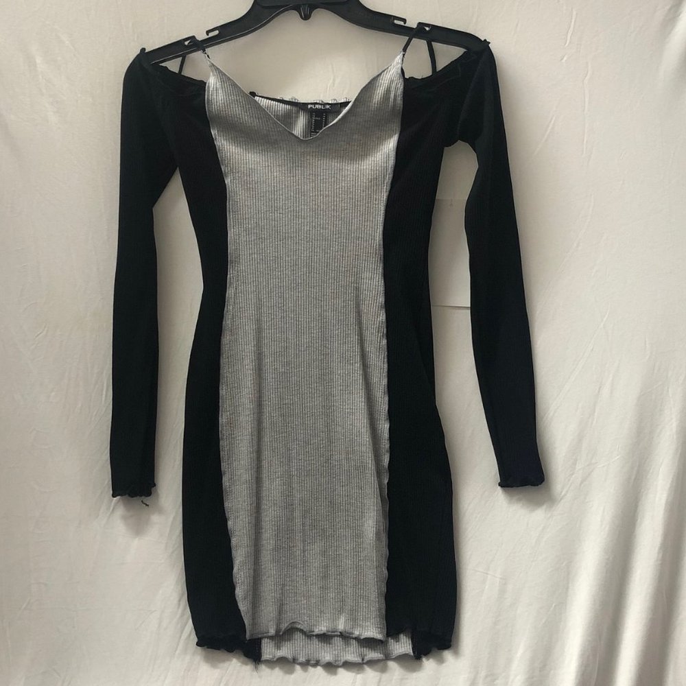Publik medium two tone grey and black dress